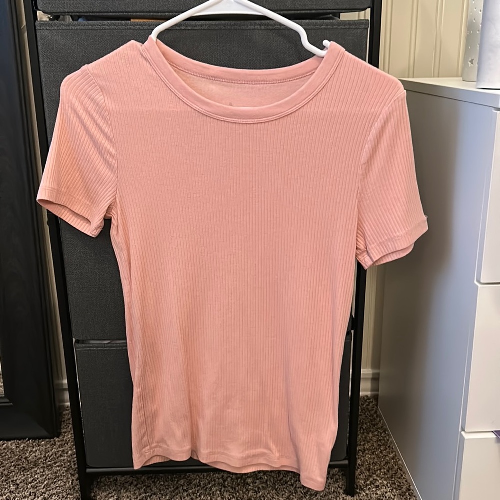 Light pink “a new day” t shirt women’s small.